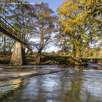 Buy canvas prints of The river Esk at Grosmont by keith sayer
