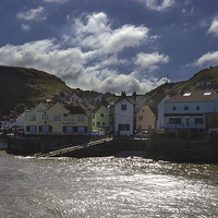 Buy canvas prints of Staithes Harbour by keith sayer