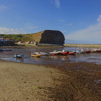 Buy canvas prints of The Harbour Staithes by keith sayer