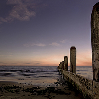 Buy canvas prints of Redcar Groyne (Landscape) by keith sayer