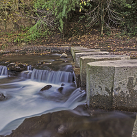 Buy canvas prints of Stepping Stones across the Stream by keith sayer