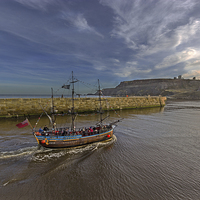 Buy canvas prints of The Bark Endeavour Returns Home by keith sayer