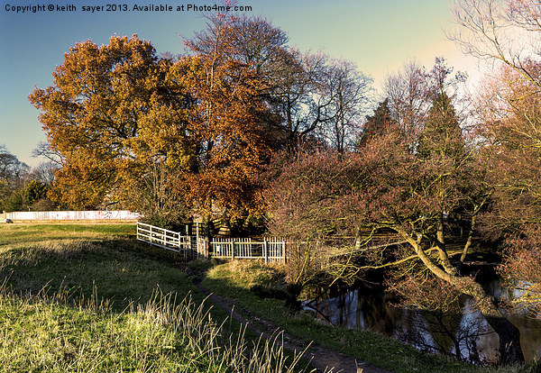 Autumn By The River Leven Picture Board by keith sayer
