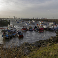 Buy canvas prints of Boats Sheltering From The Weather by keith sayer