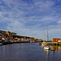 Buy canvas prints of Whitby From The Swing Bridge by keith sayer