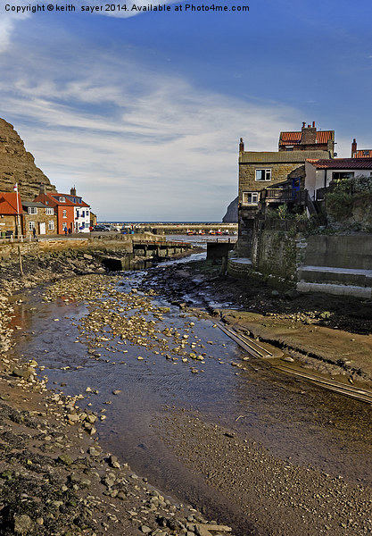 To The Harbour Mouth Staithes Picture Board by keith sayer
