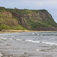Buy canvas prints of Skinningrove Cliffs Yorkshire by keith sayer