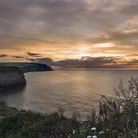Buy canvas prints of  Boulby Cliffs at Sunset by keith sayer