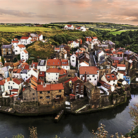 Buy canvas prints of The Village of Staithes  by keith sayer