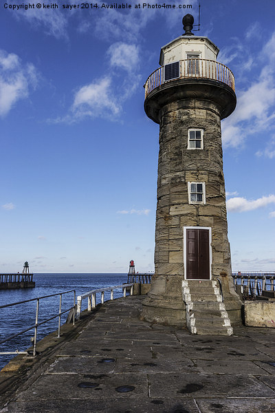  East Pier Lighthouse Whitby Picture Board by keith sayer