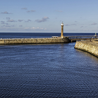 Buy canvas prints of  Entrance To Whitby Harbour  by keith sayer