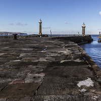 Buy canvas prints of  Whitby Lighthouses by keith sayer