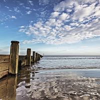 Buy canvas prints of  Redcar Sea Defence by keith sayer