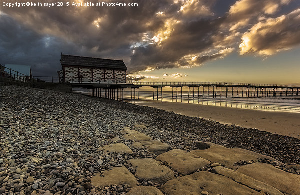  Storm Brewing Saltburn Picture Board by keith sayer
