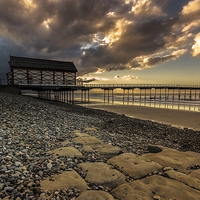 Buy canvas prints of  Storm Brewing Saltburn by keith sayer