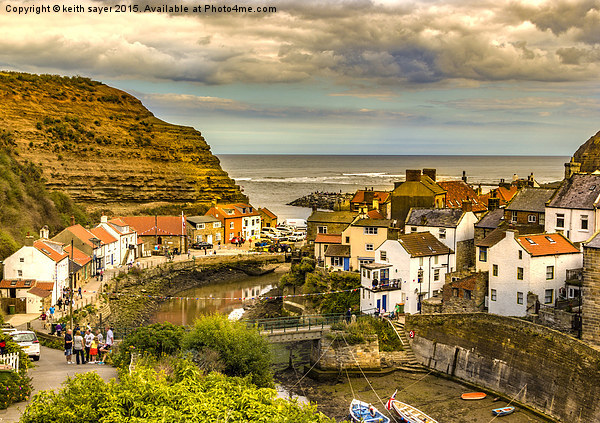  Staithes the popular view Picture Board by keith sayer