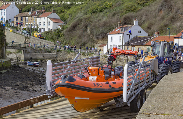  Staithes Inshore Lifeboat Picture Board by keith sayer
