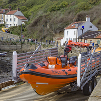 Buy canvas prints of  Staithes Inshore Lifeboat by keith sayer