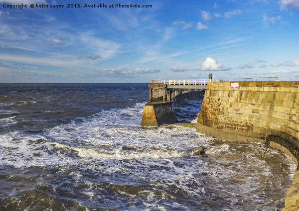 Swirling Sea at Whitby. Picture Board by keith sayer