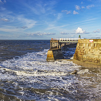 Buy canvas prints of Swirling Sea at Whitby. by keith sayer