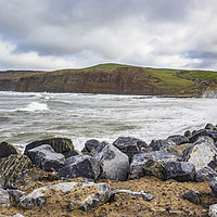 Buy canvas prints of Skinningrove sea defences by keith sayer