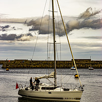 Buy canvas prints of Yacht Whitby Harbour by keith sayer