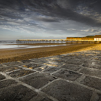 Buy canvas prints of Saltburn Beach in the evening light by keith sayer