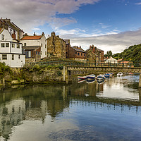 Buy canvas prints of Staithes Upper Harbour by keith sayer