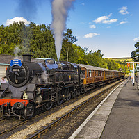 Buy canvas prints of Leaving Grosmont Station by keith sayer