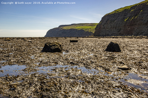 Scar and Cliffs Skinningrove Picture Board by keith sayer