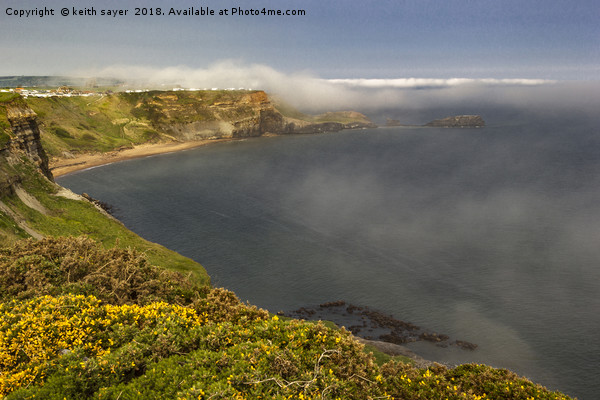 Sea fret at Saltwick Bay Picture Board by keith sayer
