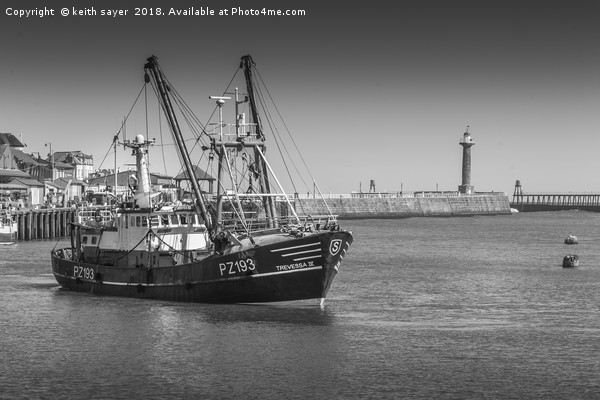 The fishing trawler Trevessa Picture Board by keith sayer