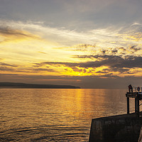 Buy canvas prints of Watching the sunset Whitby by keith sayer