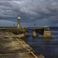 Buy canvas prints of Whitby east pier by keith sayer