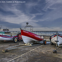 Buy canvas prints of Fishing boats at Saltburn by keith sayer