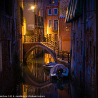 Buy canvas prints of Night Magic of Venice - Ponte Storto 3 by Jenny Rainbow