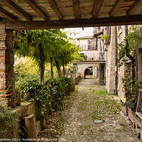 Buy canvas prints of Architecture and Gardens in Citerna - Umbria - Italy by Jenny Rainbow