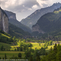 Buy canvas prints of Lauterbrunnen Valley - Staubach Waterfall - Switzerland by Jenny Rainbow