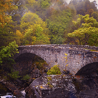 Buy canvas prints of Old Stone Bridge. Scotland by Jenny Rainbow