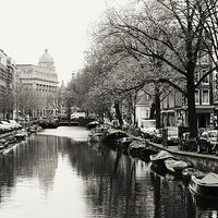 Buy canvas prints of  Amsterdam Canal  by Jenny Rainbow