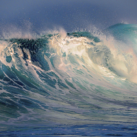 Buy canvas prints of  Blue Power of the Ocean   by Jenny Rainbow