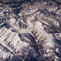 Buy canvas prints of  Aerial View of The Mountains  by Jenny Rainbow