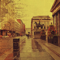 Buy canvas prints of  Royal Exchange Square. Glasgow  by Jenny Rainbow