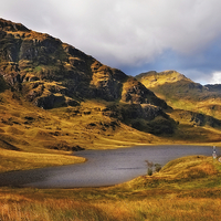 Buy canvas prints of Loch Restil. Rest and Be Thankful, Scotland by Jenny Rainbow