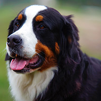 Buy canvas prints of Bernese Mountain Dog by Jenny Rainbow