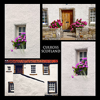 Buy canvas prints of Culross Towm Collage. Scotland by Jenny Rainbow