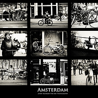 Buy canvas prints of Amsterdam Bikes by Jenny Rainbow by Jenny Rainbow