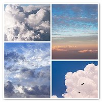 Buy canvas prints of Cloudscapes Collage by Jenny Rainbow