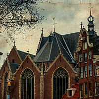 Buy canvas prints of Oude Kerk. Red Lights District. Amsterdam  by Jenny Rainbow