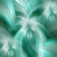 Buy canvas prints of Gentle Green Blue abstract. Concept Turquoise Flows by Jenny Rainbow